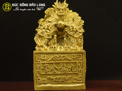 Ấn Rồng Bằng Đồng Vàng Cao 17cm