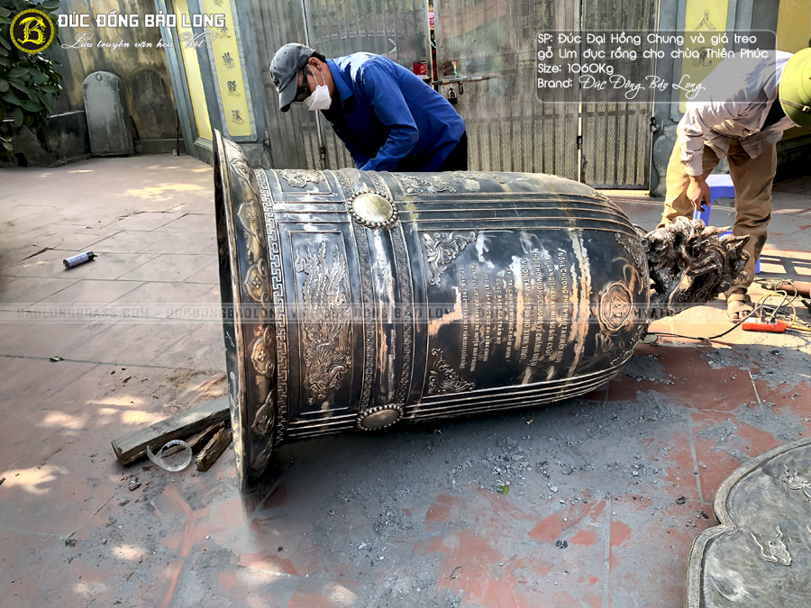 chuông đồng 250kg cho chùa Eangai