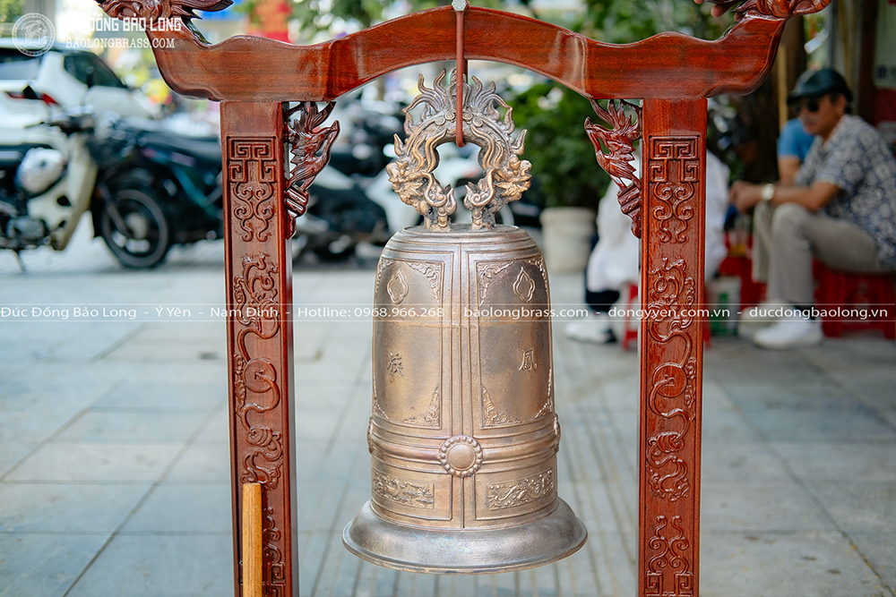 Chuông Đồng Giá Treo Gỗ Lim Nặng 22Kg