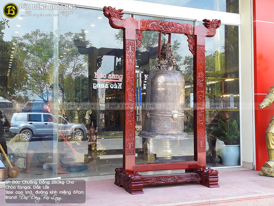 quả chuông đồng 250kg cho chùa tại eangai đắk lắk