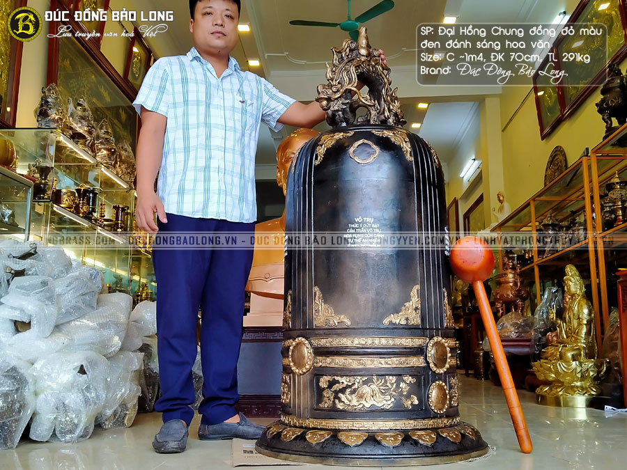 Chuông đồng 291kg cho chùa Thiện Khánh