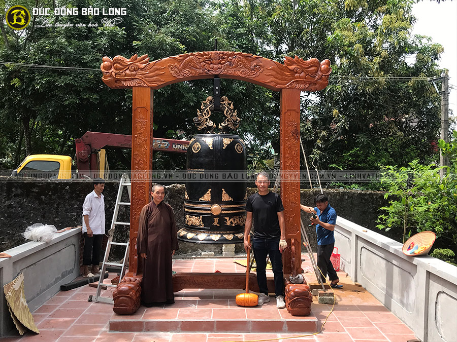 dự án đúc chuông đồng 900kg cho chùa phúc long thanh hóa