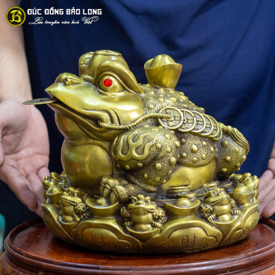 Cách khai quang điểm nhãn tượng cóc ba chân ngậm tiền (thiềm thừ) rước tài lộc vào nhà