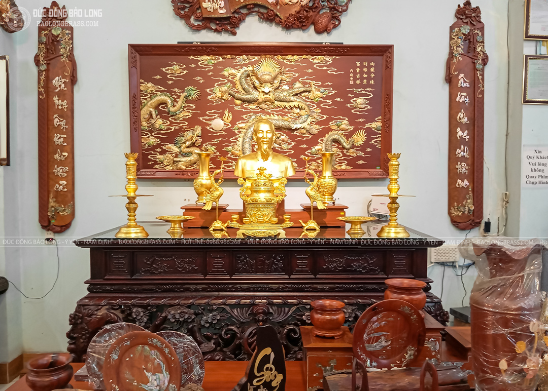 Dự Án Thi Công Nội Thất Phòng Thờ Bác Hồ Cho Phòng Thờ Tư Gia Của Khách Hàng