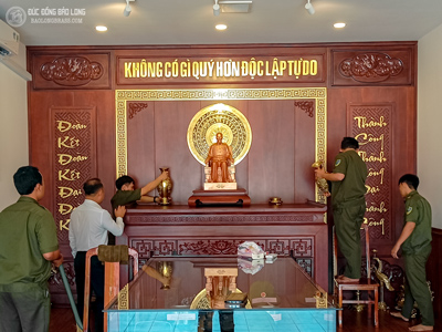 Thi Công Phòng Thờ Bác Hồ Cho UBND Xã Hòa Phú, Huyện Củ Chi, Tp Hồ Chí Minh