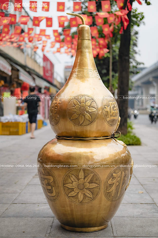 Hồ Lô Bát Quái Bằng Đồng Cao 1m3 Gò Thủ Công