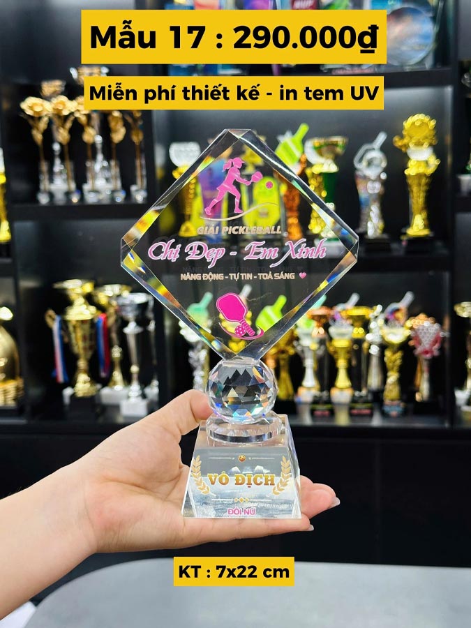 Cúp thể thao pha lê M17