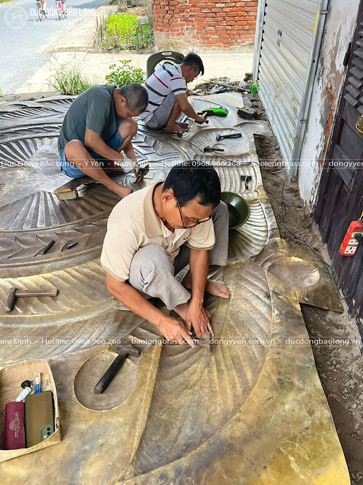 Huy Hiệu Công An Nhân Dân Bằng Đồng Kích Thước 4m2 x 3m42