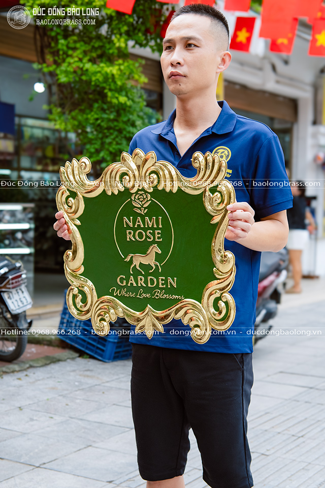 Biển Hiệu Bằng Đồng Kích Thước 50Cm