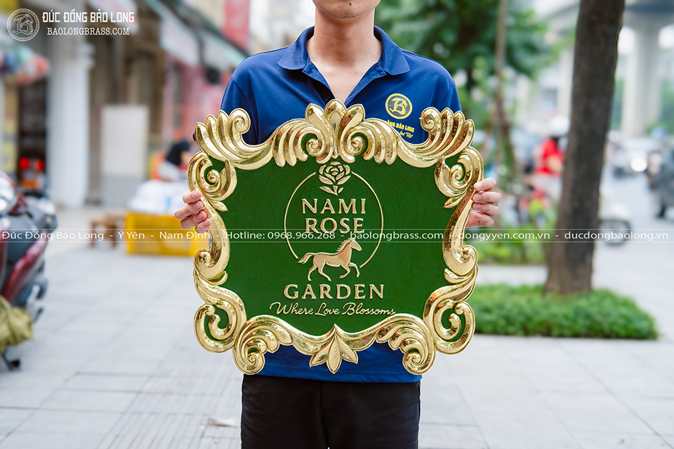 Biển Hiệu Bằng Đồng Kích Thước 50Cm