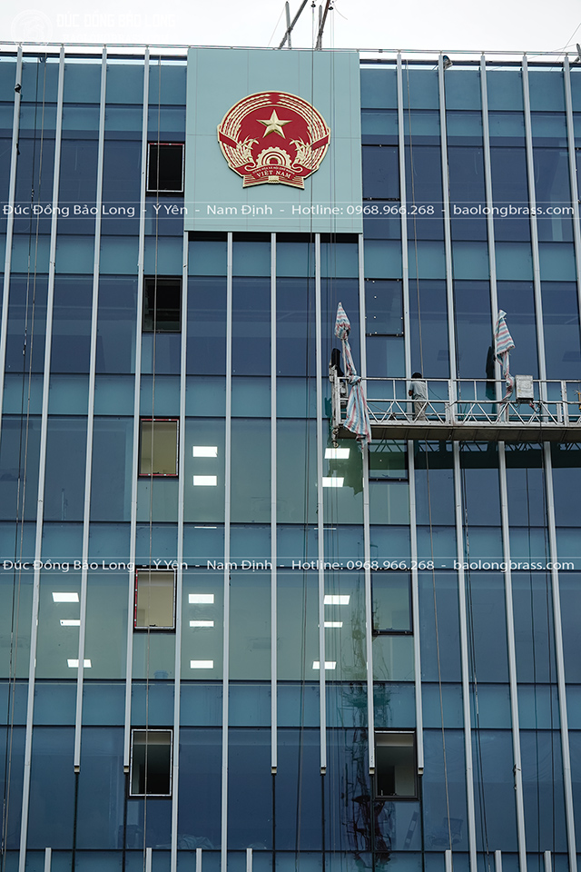 Logo Quốc Huy Bằng Đồng Đường Kính 2m5