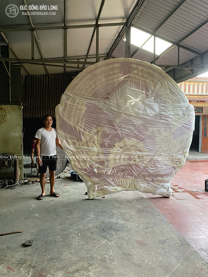 Quốc Huy Bằng Đồng Vàng Đường Kính 3m2 Cho Tỉnh Ủy Cao Bằng