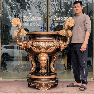 Lư Hương Đồng Dơi Thọ Cao 1m37 