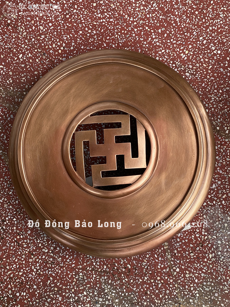 Lư Xông Trầm Bằng Đồng Đỏ Cao 50cm