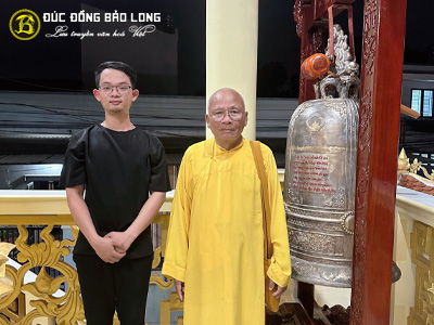 Bàn giao 02 quả chuông đồng 200kg cho Tịnh Thất Giác Minh