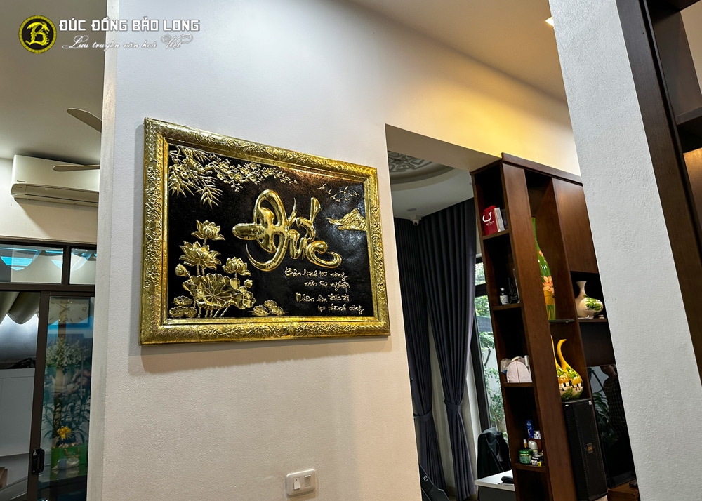lắp đặt tranh mã đáo và tranh chữ đức