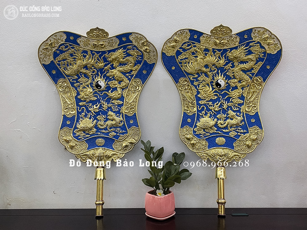 quạt ba tiêu bằng đồng 75cm x 50cm