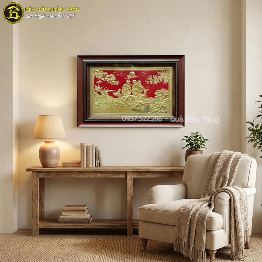 Tranh đồng mừng thọ cụ ông cụ bà