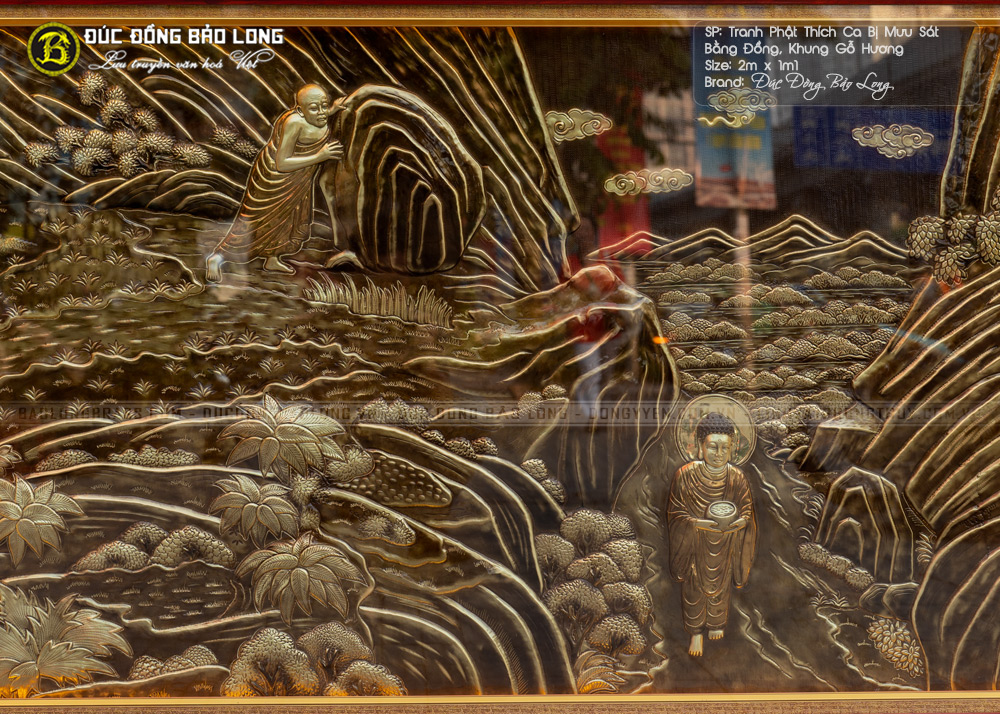 tranh Đức Phật Thích Ca bị mưu sát 2m x 1m1