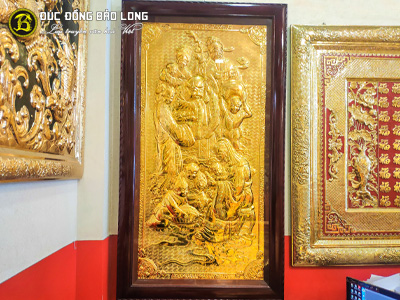 Tranh Phú Quý Cát Tường Bằng Đồng Mạ Vàng 24k Khổ 1m55 x 88cm