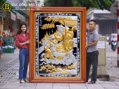 Tranh Phú Quý Cát Tường Bằng Đồng 1m47 x 1m97 Mạ Vàng Mạ Bạc Đẳng Cấp