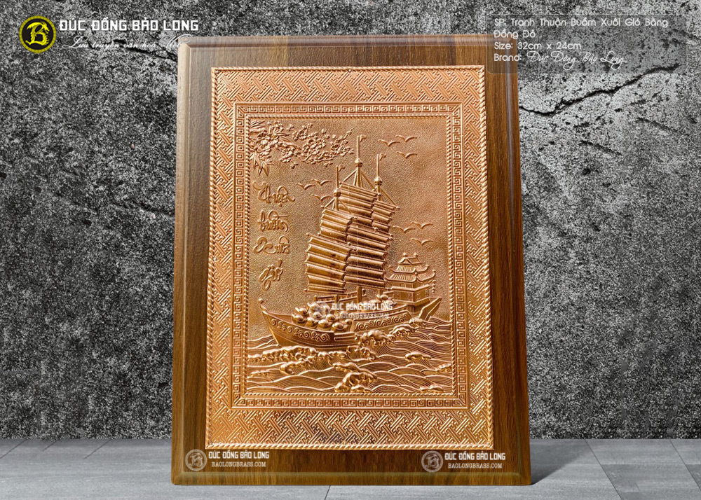tranh Thuận Buồm Xuôi Gió để bàn 24cm x 32cm