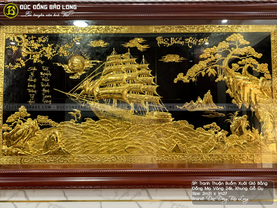 tranh Thuận Buồm Xuôi Gió 2m31 Mạ Vàng