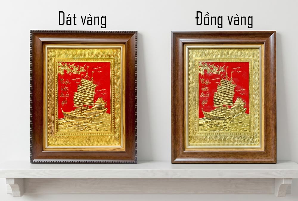 Tranh Thuận Buồm Xuôi Gió Bằng Đồng Khổ 28cm x 34cm