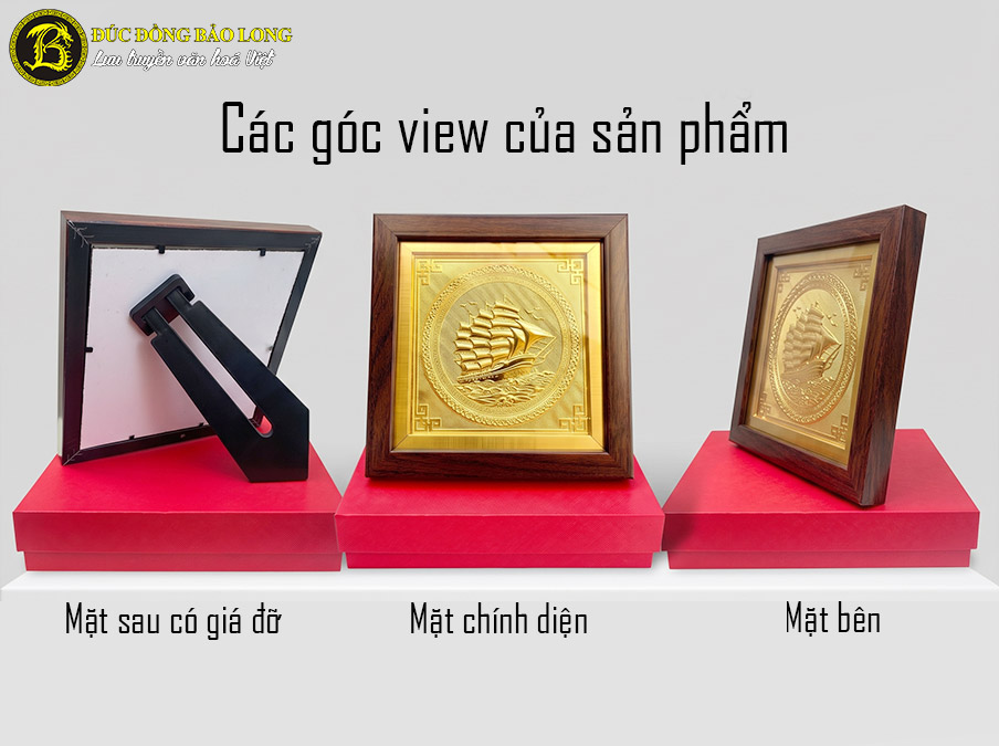 Tranh Thuận Buồm Xuôi Gió Bằng Đồng khổ vuông 20cm