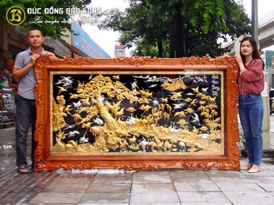 5 Mẫu tranh Tùng Hạc cho phòng khách đẹp - Tranh cao cấp