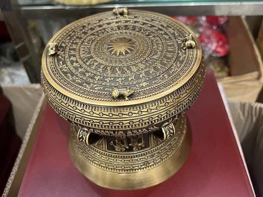 Quà Tặng Quả Trống Đồng Lưu Niệm Nhiều Cỡ (10cm, 12cm, 15cm, 20cm, 25cm,...)
