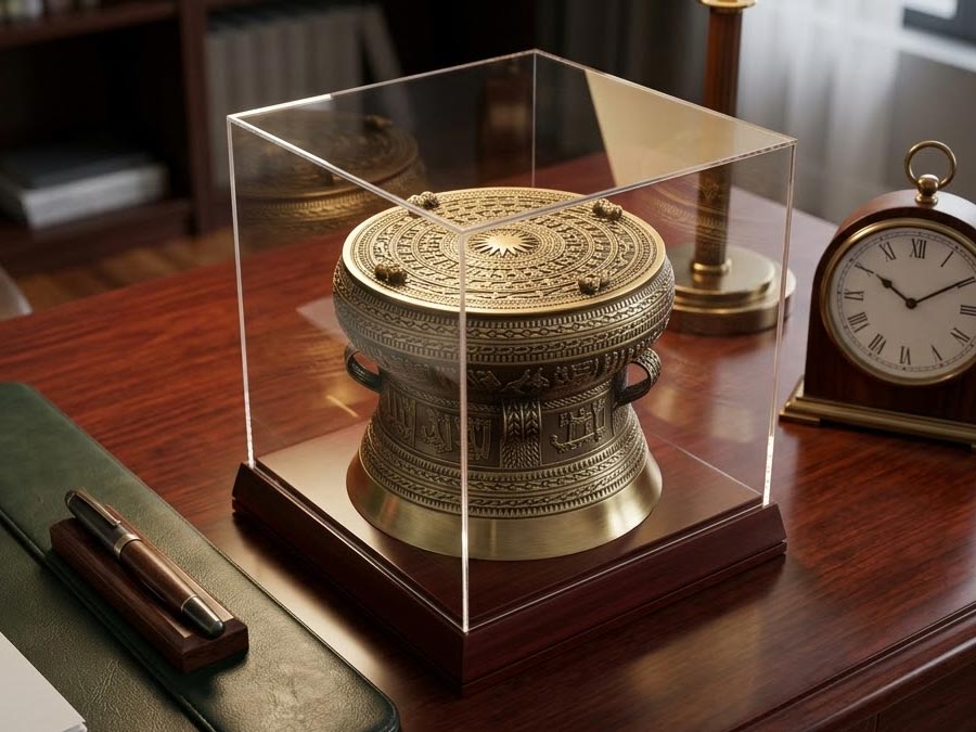 Quà Tặng Quả Trống Đồng Lưu Niệm Nhiều Cỡ (10cm, 12cm, 15cm, 20cm, 25cm,...)