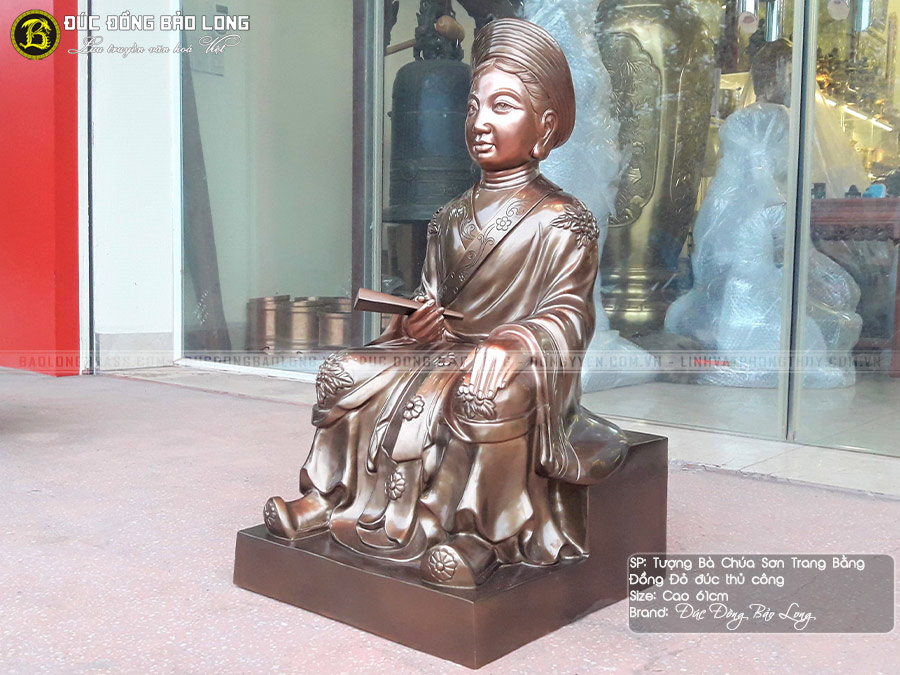 tượng Bà Chúa Sơn Trang bằng đồng đỏ 61cm
