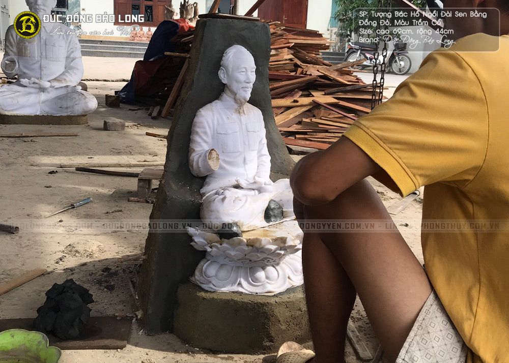 tuong bac ho ngoi be sen bang dong do cao 69cm mau co 9