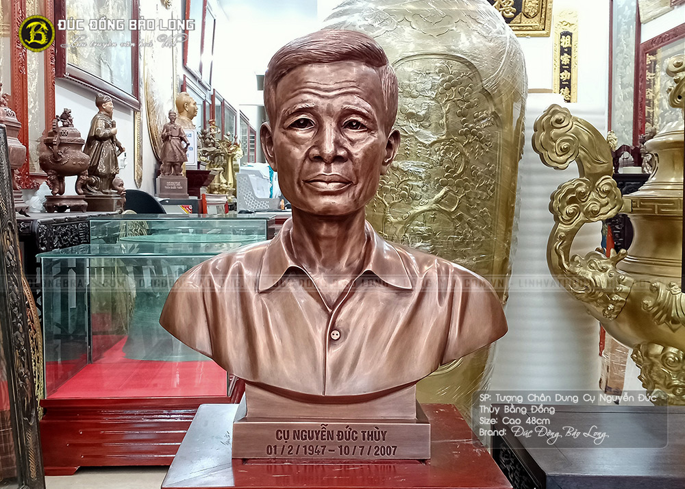 Đúc Tượng Truyền Thần Cụ Nguyễn Đức Thùy Bằng Đồng Cao 48cm 1 tuong chan dung cu nguyen duc thuy bang dong cao 48cm 3