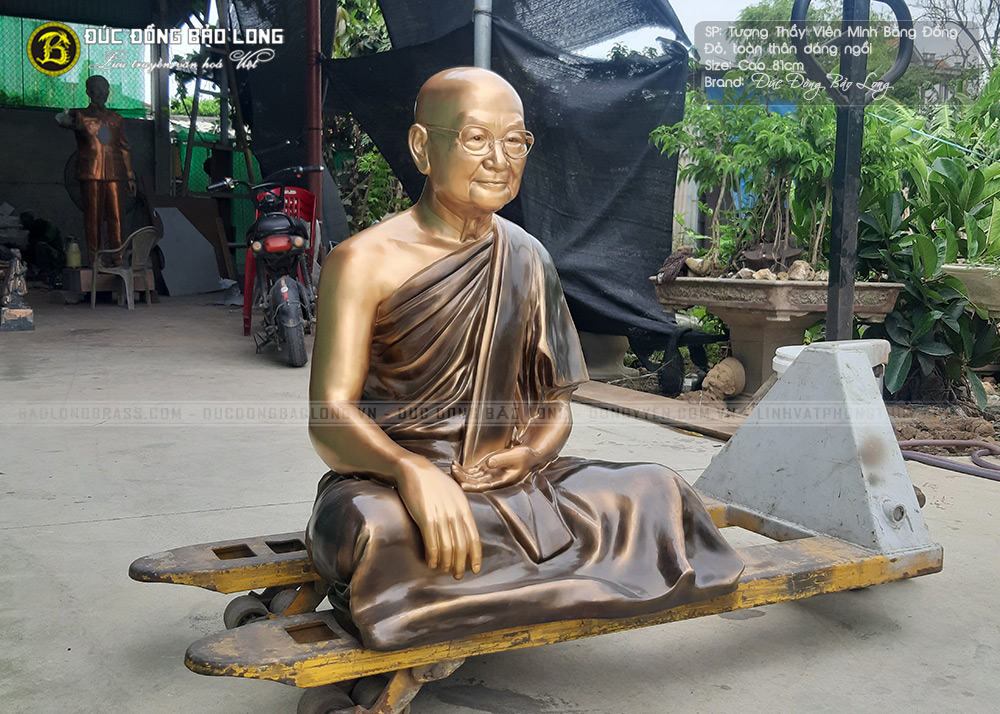 tượng Chân dung Hòa thượng Viên Minh 81cm