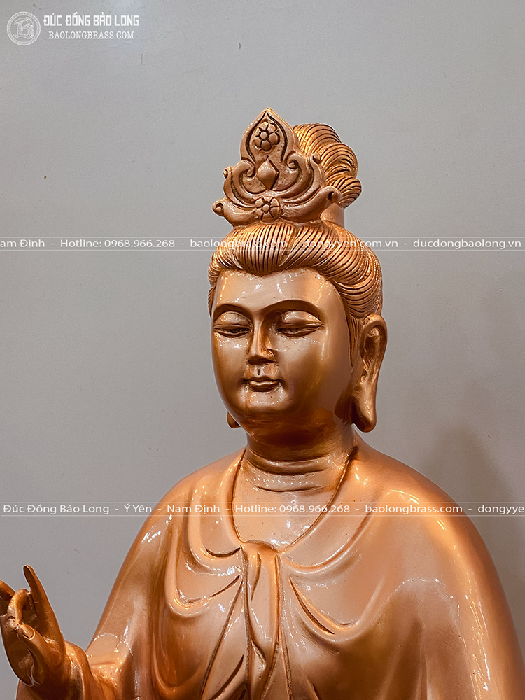 Tượng Địa Mẫu Đúc Thủ Công Bằng Đồng Đỏ Cao 81cm Cực Đẹp 6 Tượng Địa Mẫu bằng đồng đỏ cao 81cm