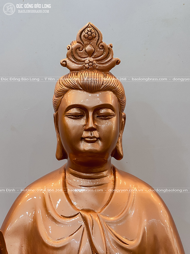 Tượng Địa Mẫu Đúc Thủ Công Bằng Đồng Đỏ Cao 81cm Cực Đẹp 5 Tượng Địa Mẫu bằng đồng đỏ cao 81cm