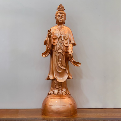 Tượng Địa Mẫu Đúc Thủ Công Bằng Đồng Đỏ Cao 81cm Cực Đẹp 1 tuong dia mau bang dong do 81cm dep gia re v