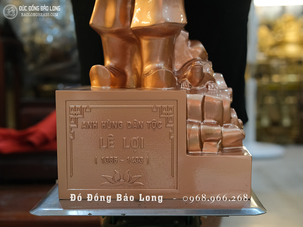 Tượng Lê Lợi Bằng Đồng Đỏ Cao 89Cm