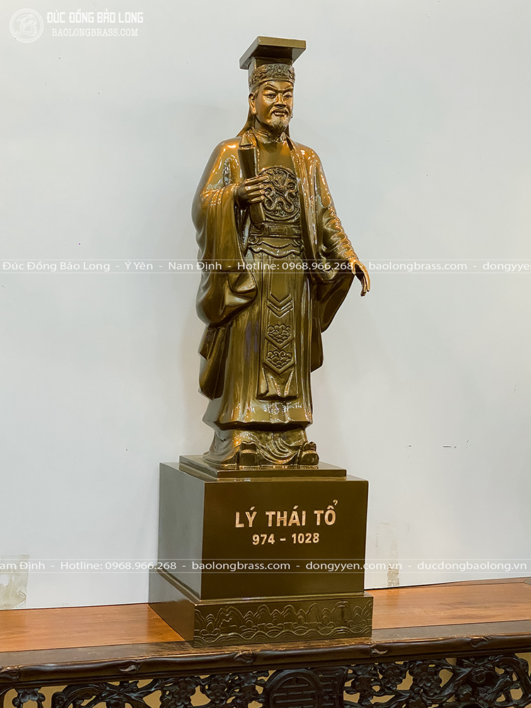 Tượng Vua Lý Thái Tổ Bằng Đồng Đỏ Cao 89Cm 13 tượng Vua Lý Thái Tổ bằng đồng đỏ cao 89cm