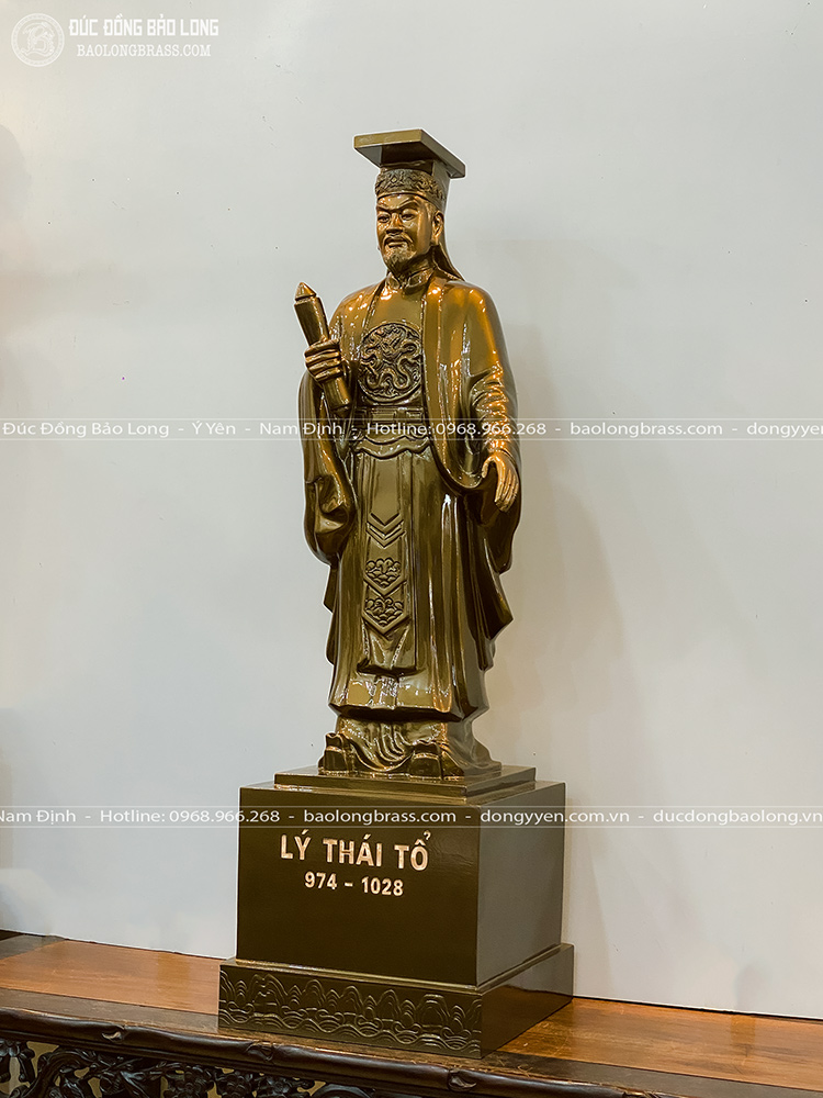 Tượng Vua Lý Thái Tổ Bằng Đồng Đỏ Cao 89Cm 12 tượng Vua Lý Thái Tổ bằng đồng đỏ cao 89cm