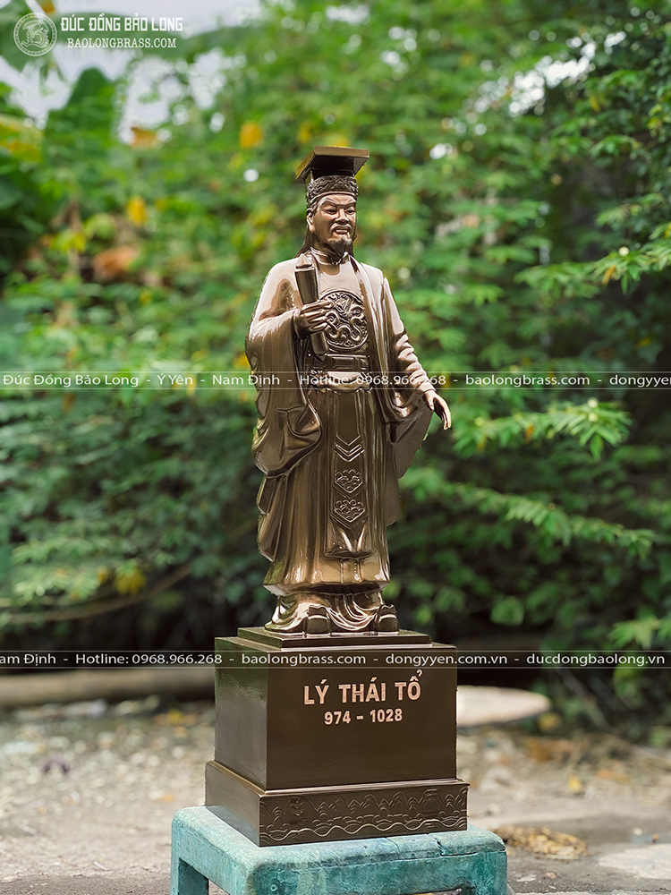 Tượng Vua Lý Thái Tổ Bằng Đồng Đỏ Cao 89Cm 9 Tượng Vua Lý Thái Tổ bằng đồng đỏ cao 89cm
