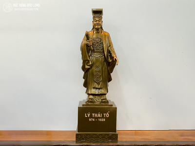 Tượng Vua Lý Thái Tổ Bằng Đồng Đỏ Cao 89cm