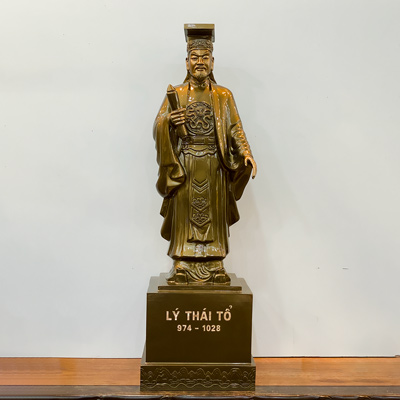 Tượng Vua Lý Thái Tổ Bằng Đồng Đỏ Cao 89Cm