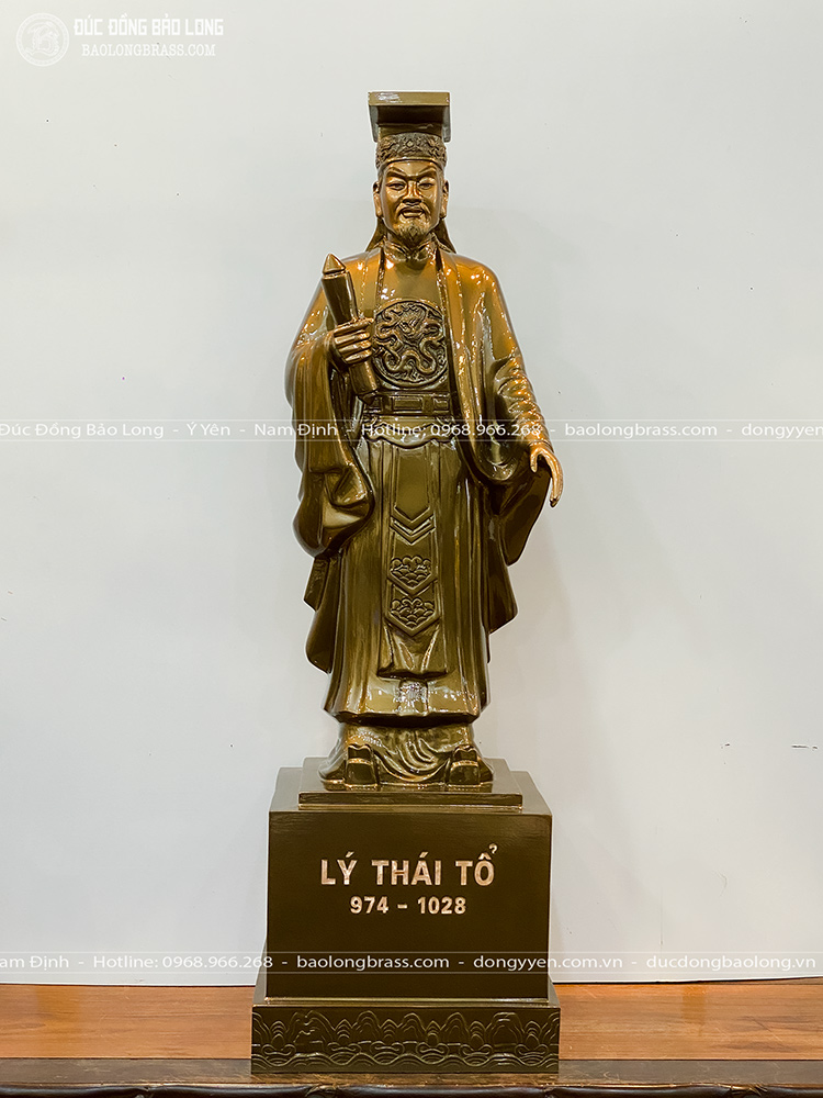 Tượng Vua Lý Thái Tổ Bằng Đồng Đỏ Cao 89Cm 11 tượng Vua Lý Thái Tổ bằng đồng đỏ cao 89cm
