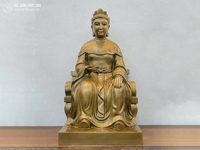 Tượng Linh Sơn Thánh Mẫu bằng đồng đỏ cao 61cm