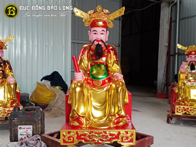 Tượng Nam Tào Bằng Đồng Sơn Son Thếp Vàng Cao 90cm