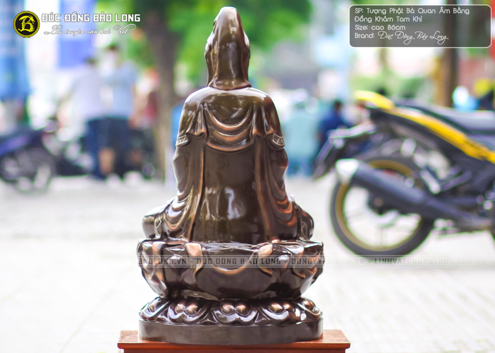 tuong phat ba quan am bang dong 86cm kham tam khi 9
