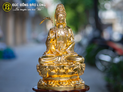 tuong phat ba quan am bang dong do cao 48cm dat vang 2